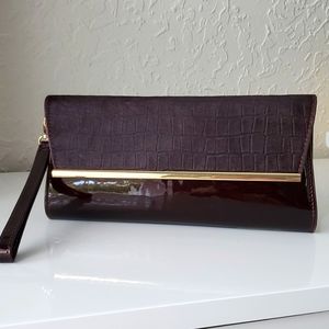 Burgundy Clutch / Wrstlet / Crossbody